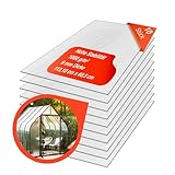 Exeta Gewächshausplatten 6 mm I Polycarbonat Hohlkammerplatten für Gewächshäuser I PC Doppelstegplatten UV-beständig & bruchsicher I ideal für Garten, Frühbeet & Carport I 10 Stk. I Transparent