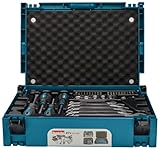 Makita E-11542 Werkzeug-Set 87-teilig im MAKPAC Gr.1, für Mechaniker, Handwerkzeug, Schraubendreher, Maulschlüssel, Bits, Stecknüsse, Ratsche