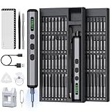 Mini Elektrisch Schraubendreher Set - 72 in 1 Präzisions Electric Screwdriver - Akku Schraubendreher mit 5 Gänge Magnetish Elektro Schraubendreher für Brillen, Uhrm, Handy, Laptop Reparatur