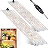 2Stück Pflanzenlampe LED Vollspektrum, Pflanzenlicht mit 270 LEDs, Pflanzenleuchte Wachsen licht für Zimmerpflanzen Grow Light mit Zeitschaltuhr, 10 Arten von Helligkeit