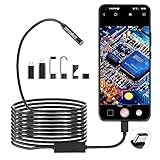 Pancellent Endoskop 1920P HD Snake Inspektionskamera, Typ C Endoskop, Scope Kamera mit 8 LED Leuchten für Android und iOS Smartphone, iPhone, iPad, Samsung(5M)