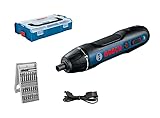 Bosch Professional Akkuschrauber Bosch GO (inkl. 25-tlg. Bit-Set, USB-Ladekabel, Ohne Ladekabeladapter, L-BOXX Mini) - Amazon Exclusive Set Set