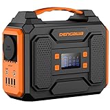 DENGAWA Tragbare Powerstation 250Wh, 230V/250W Solargeneratoren Akku mit AC/DC/USB, Power Station Solar für Camping, Outdoors, Reisen, und Notfälle