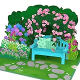 papercrush® Pop-Up Karte Garten mit Blumen - 3D Geburtstagskarte für Gärtner und Gartenliebhaber (Frauen & Männer), Gutschein für Gartenarbeit, Geldgeschenk für Gartenmöbel, Gärtnerei & Hochzeit