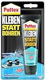 Pattex Montagekleber Kleben statt Bohren Wasserresistent, Kraftkleber für innen & außen, universell einsetzbarer Baukleber, Kleber mit hoher Festigkeit, weiß, 1 x 142g