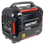 Matrix Notstromaggregat Benzin leise 2000 Watt Digitaler Generator Inverter Stromerzeuger Stromaggregat tragbar Stromgenerator silent | PG 2000i-2 | 4-takt | 2x230V | leise 59 dB(A)