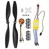 KEESIN RC 1000KV Brushless Motor A2212 13T mit 30A Brushless Regler Set 1045 Propeller CW CCW Zubehör Kit Halterung für RC Flugzeug DJI F450 550 Quadcopter