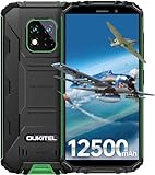 OUKITEL WP18 Outdoor Handy - 12500mAh Smartphone Ohne Vertrag, Baustellenhandy IP68 & IP69K, 5,93'' HD+ Android 11, 4GB + 32GB/1TB, 13MP Kamera, GPS/OTG, 4G Dual SIM, Wasserdicht, Green