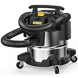 DeWALT 25L Edelstahl Nass- & Trockensauger, Industriestaubsauger mit Blasfunktion, 1050 W, DXV25S, TragbarTrocken Sauger und Nass Sauger Shop Vac