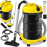 MASKO® 6IN1 Industriestaubsauger Staubsauger Nass Trocken Sauge Aschesauger 2300W + Steckdose✓ Blasfunktion ✓ Trocken-Saugen & Nass-Saugen | Industrie-Sauger mit & ohne Beutel | beutellos, Gelb