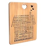 Apjielop Einzugsgeschenke Haus - Bambus Schneidebrett Geschenk zum Einzug ins Haus, Richtfest Geschenk, Einweihungsgeschenk Wohnung Haus, Neue Wohnung Geschenke, Leicht und praktisch（28 X 21.5 Cm）