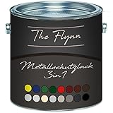 The Flynn Metallschutzfarbe 3 in 1 hochwertiger 3-in-1 Metallschutzlack Lack für Metall Eisen Aluminium Zink Stahl Rostschutz Grundierung Deckanstrich (1 L, Anthrazitgrau (RAL 7016))