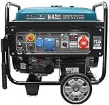 Könner & Söhnen KS 12-1E 1/3 ATSR - Stromerzeuger 18,5 PS, 4-Takt 1-Zylinder Benzinmotor mit Kupfer, E-Start, Notstromautomatik, Spannungsregler, 9200/8200 Watt