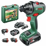 Bosch Akkuschrauber AdvancedDrill 18 Set (2 Akkus, 18 Volt System, 3 Aufsätze, im Koffer)