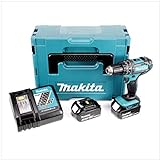 Makita DHP 482 RFJ - 18 V Li-Ion Akku Schlagzeug kabellos im MAKPAC Koffer + 2 x BL 1830 3,0 Ah Akku + DC 18 RC Ladegerät