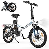 VARUN E Bike, 20 Zoll Elektrofahrrad Damen Herren mit 48V Lithium-Akku, 250W Motor, Pedelec E-Bike Klappbar mit 𝟓 𝐌𝐨𝐝𝐢, 7-Gang Getriebe, Fahrrad Elektro mit LCD-Display, EU-konform City Ebike