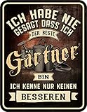 Original RAHMENLOS Deko Blechschild als Geschenk für Gärtner