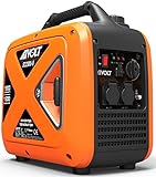 AIVOLT Inverter Stromerzeuger 1900 Watt Stromgenerator Notstromaggregat Benzin leise Stromaggregat für Campen, Festivals, Boote, Baustellen, mit 2 USB und two 230 V Steckdosen Schwarz-gelb