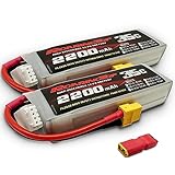 Roaring Top 2200mAh 11.1V 3S 35C (Continous Discharge) Lipo Batterie with XT60 for RC Evader BX Car Truggy Truck RC Airplane Quadcopter Helicopter (2 Packs) …