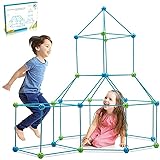 140Pcs DIY Konstruktionsspielzeug ab 5, Kinder Outdoor Spielzeug, Höhle Bauen, Bauspielzeug, Indoor Spielhaus Mädchen Jungen