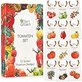 Tomaten Samen Set : 12 Sorten Tomatensamen Set für Garten und Balkon – Tomaten Anzuchtset – Tomatensamen Alte Sorten – Garten Samen Gemüse – Garten Geschenk Set – Alte Tomatensorten Samen OwnGrown