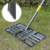 Rasenrechen Rasen Nivellierrechen Metall 182cm Golf Gartengras Surface Rasenwerkzeug Rakel für Rasen Rasenschieber Edelstahl Garten Hinterhof Rasen Flächenebner (25x43cm)