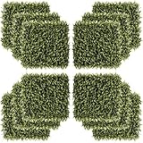 Outsunny 12 Stück künstliches Pflanzenwand Hecke 50x50 cm UV-Schutz Sichtschutz Schwimmer Gras Design Heckenpflanze für Garten Outdoor Dekor